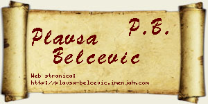 Plavša Belčević vizit kartica
